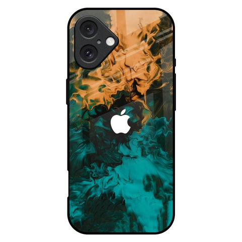 Watercolor Wave Glossy Case for iPhone 16 Plus