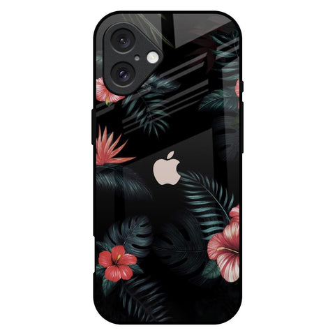 Tropical Art Flower Glossy Case for iPhone 16 Plus