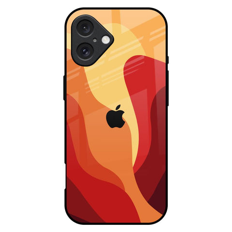 Magma Color Pattern Glossy Case for iPhone 16 Plus