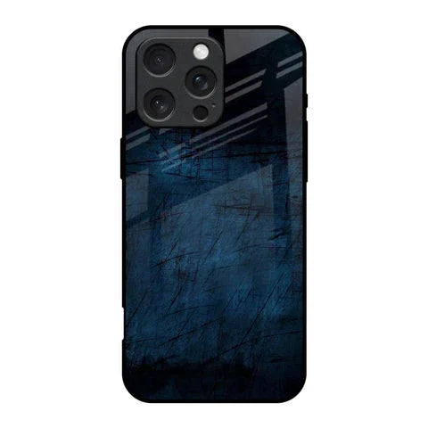 Dark Blue Grunge Glossy Case for iPhone 16 Pro