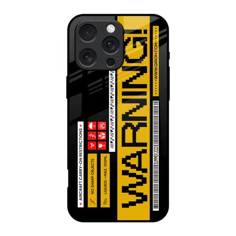 Aircraft Warning Glossy Case for iPhone 16 Pro