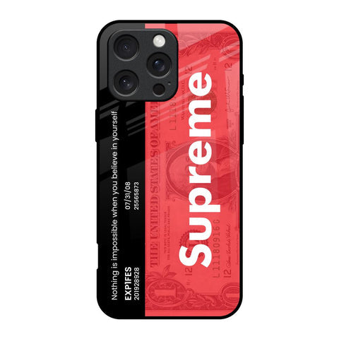 Supreme Ticket Glossy Case for iPhone 16 Pro