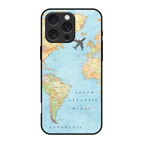 Travel Map Glossy Case for iPhone 16 Pro