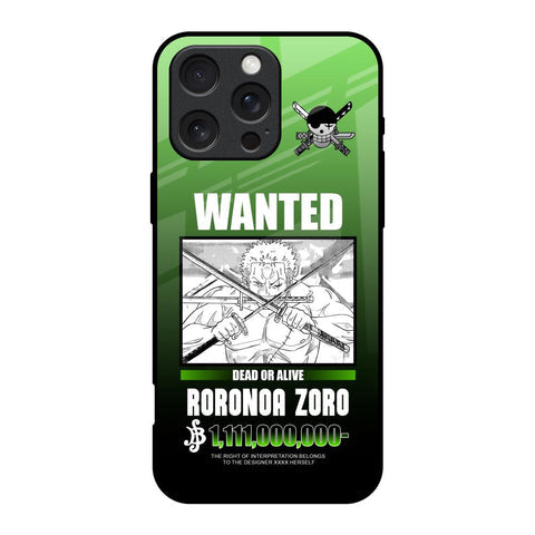 Zoro Wanted Glossy Case for iPhone 16 Pro