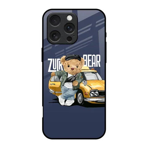 Adventurous Bear Glossy Case for iPhone 16 Pro