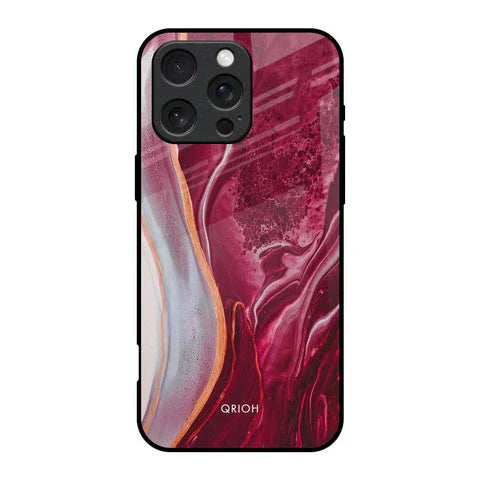 Crimson Ruby Glossy Case for iPhone 16 Pro