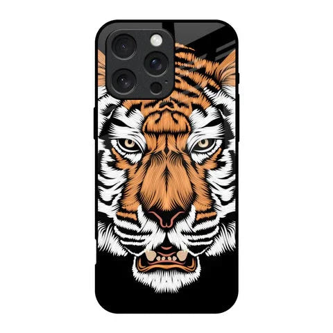 Angry Tiger Glossy Case For iPhone 16 Pro