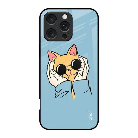 Adorable Cute Kitty Glossy Case For iPhone 16 Pro