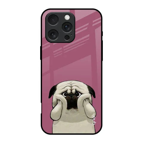Funny Pug Face Glossy Case For iPhone 16 Pro