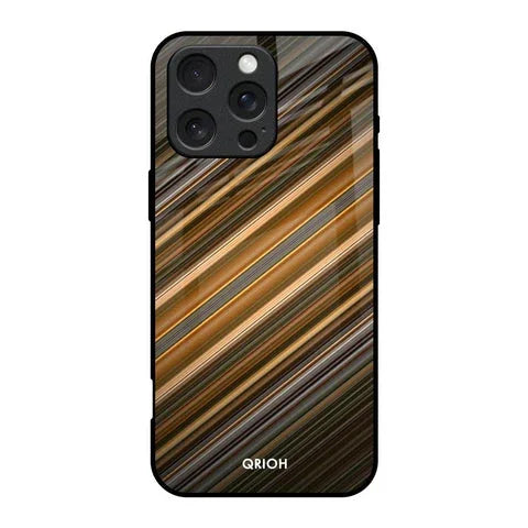 Diagonal Slash Pattern Glossy Case for iPhone 16 Pro