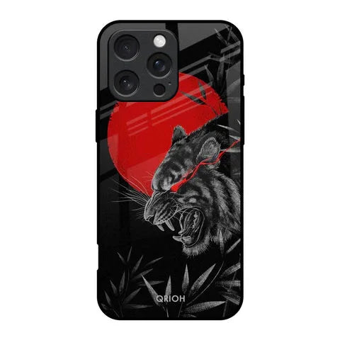 Red Moon Tiger Glossy Case for iPhone 16 Pro