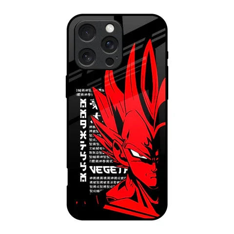 Red Vegeta Glossy Case for iPhone 16 Pro