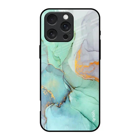 Green Marble Glossy Case for iPhone 16 Pro
