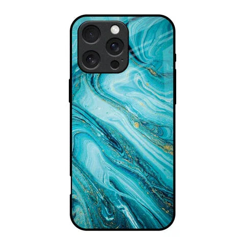 Ocean Marble Glossy Case for iPhone 16 Pro