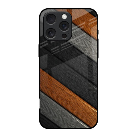 Tri Color Wood Glossy Case for iPhone 16 Pro