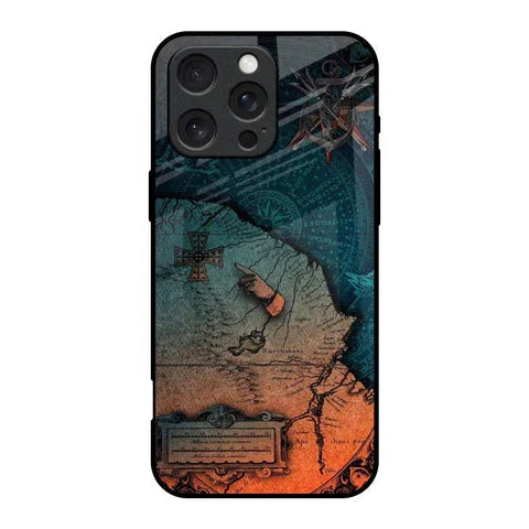 Geographical Map Glossy Case for iPhone 16 Pro