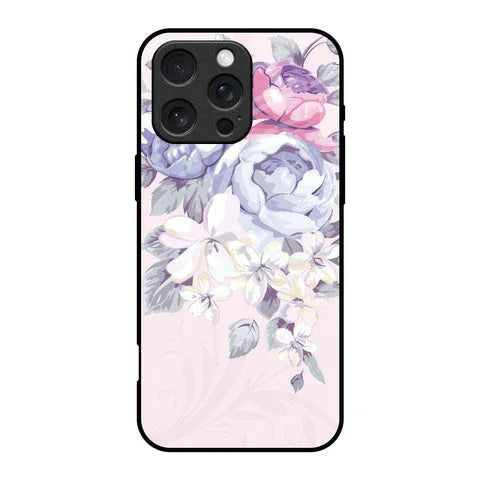 Elegant Floral Glossy Case for iPhone 16 Pro