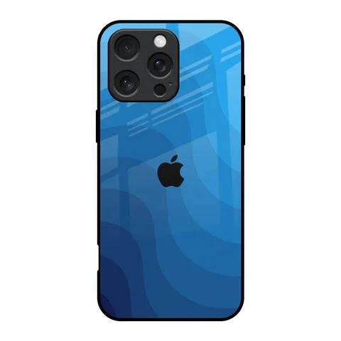 Blue Wave Abstract Glossy Case for iPhone 16 Pro
