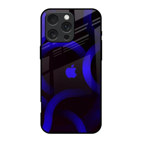 Blue Ring Light Glossy Case for iPhone 16 Pro