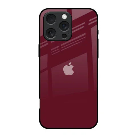 Classic Burgundy Glossy Case for iPhone 16 Pro