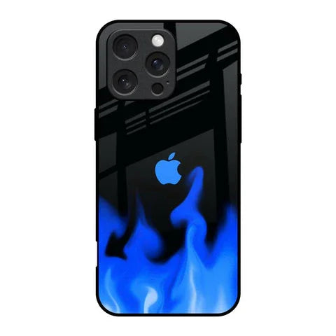 Blue Flames Glossy Case for iPhone 16 Pro