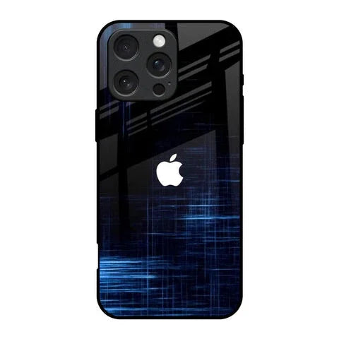 Blue Scratch Glossy Case for iPhone 16 Pro
