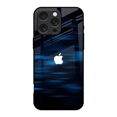 Blue Rough Abstract Glossy Case for iPhone 16 Pro