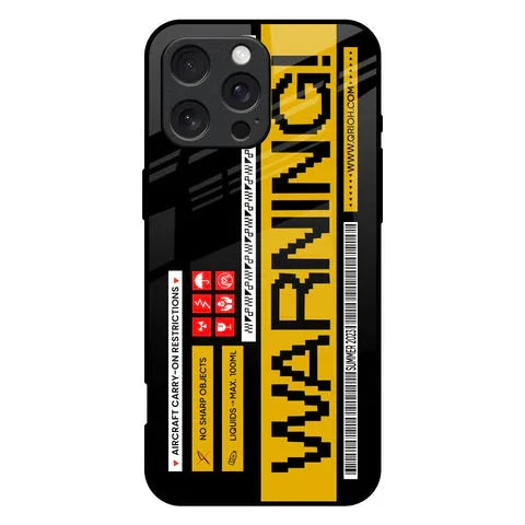 Aircraft Warning Glossy Case for iPhone 16 Pro Max