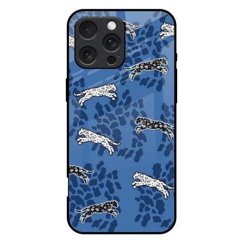 Blue Cheetah Glossy Case for iPhone 16 Pro Max