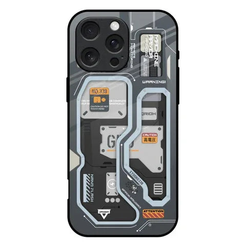 Retro Futuristic Glossy Case for iPhone 16 Pro Max