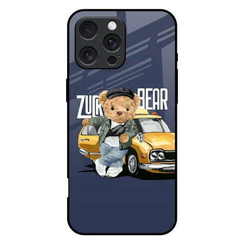 Adventurous Bear Glossy Case for iPhone 16 Pro Max
