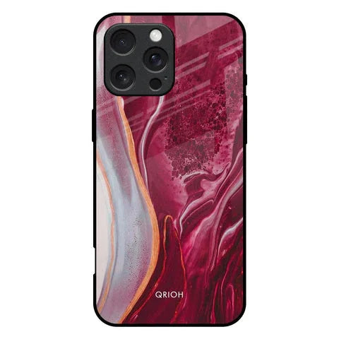 Crimson Ruby Glossy Case for iPhone 16 Pro Max