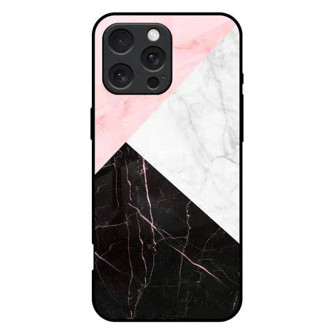 Marble Collage Art Glossy Case For iPhone 16 Pro Max