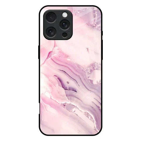 Diamond Pink Gradient Glossy Case For iPhone 16 Pro Max