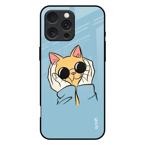 Adorable Cute Kitty Glossy Case For iPhone 16 Pro Max