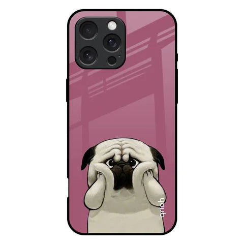 Funny Pug Face Glossy Case For iPhone 16 Pro Max