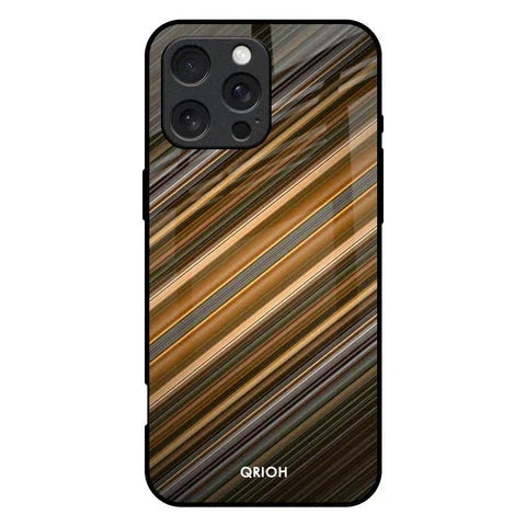 Diagonal Slash Pattern Glossy Case for iPhone 16 Pro Max