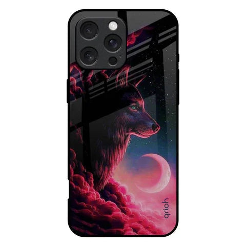 Moon Wolf Glossy Case for iPhone 16 Pro Max