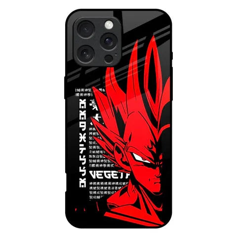 Red Vegeta Glossy Case for iPhone 16 Pro Max