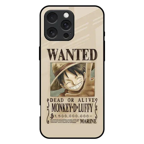 Luffy Wanted Glossy Case for iPhone 16 Pro Max