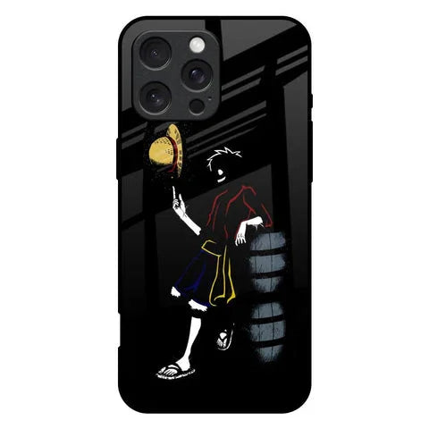 Luffy Line Art Glossy Case for iPhone 16 Pro Max