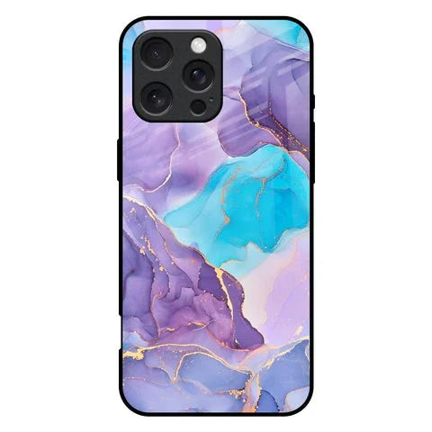 Alcohol ink Marble Glossy Case for iPhone 16 Pro Max