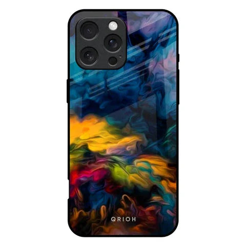 Multicolor Oil Painting Glossy Case for iPhone 16 Pro Max
