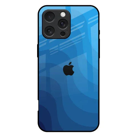 Blue Wave Abstract Glossy Case for iPhone 16 Pro Max