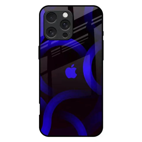 Blue Ring Light Glossy Case for iPhone 16 Pro Max