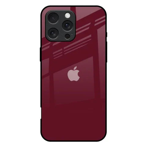 Classic Burgundy Glossy Case for iPhone 16 Pro Max