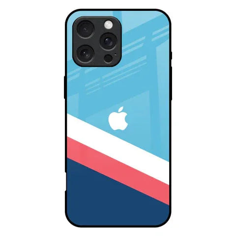 Pink & White Stripes Glossy Case For iPhone 16 Pro Max