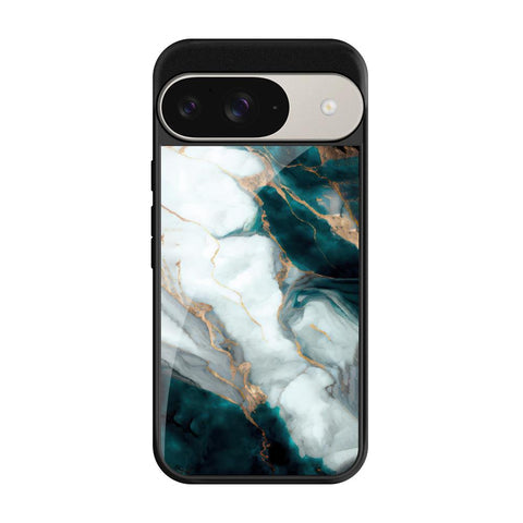 Aqua Green Marble Glossy Case for Google Pixel 9