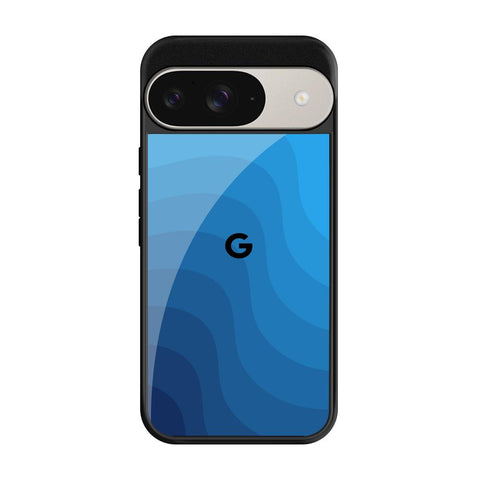 Blue Wave Abstract Glossy Case for Google Pixel 9