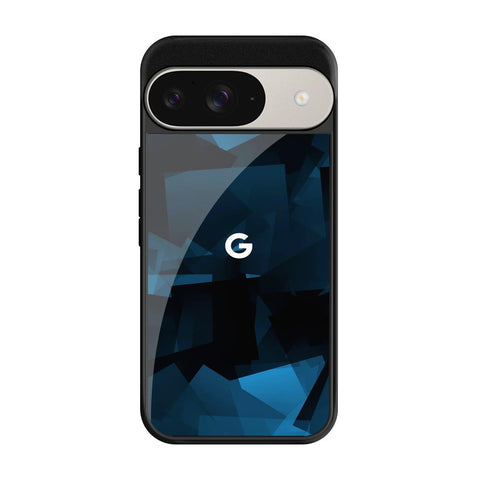 Polygonal Blue Box Glossy Case For Google Pixel 9